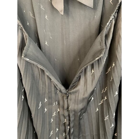 Anthro Avec Les Filles Black Pleated Long Sleeve Dress Size 4 NWT - Picture 10 of 10